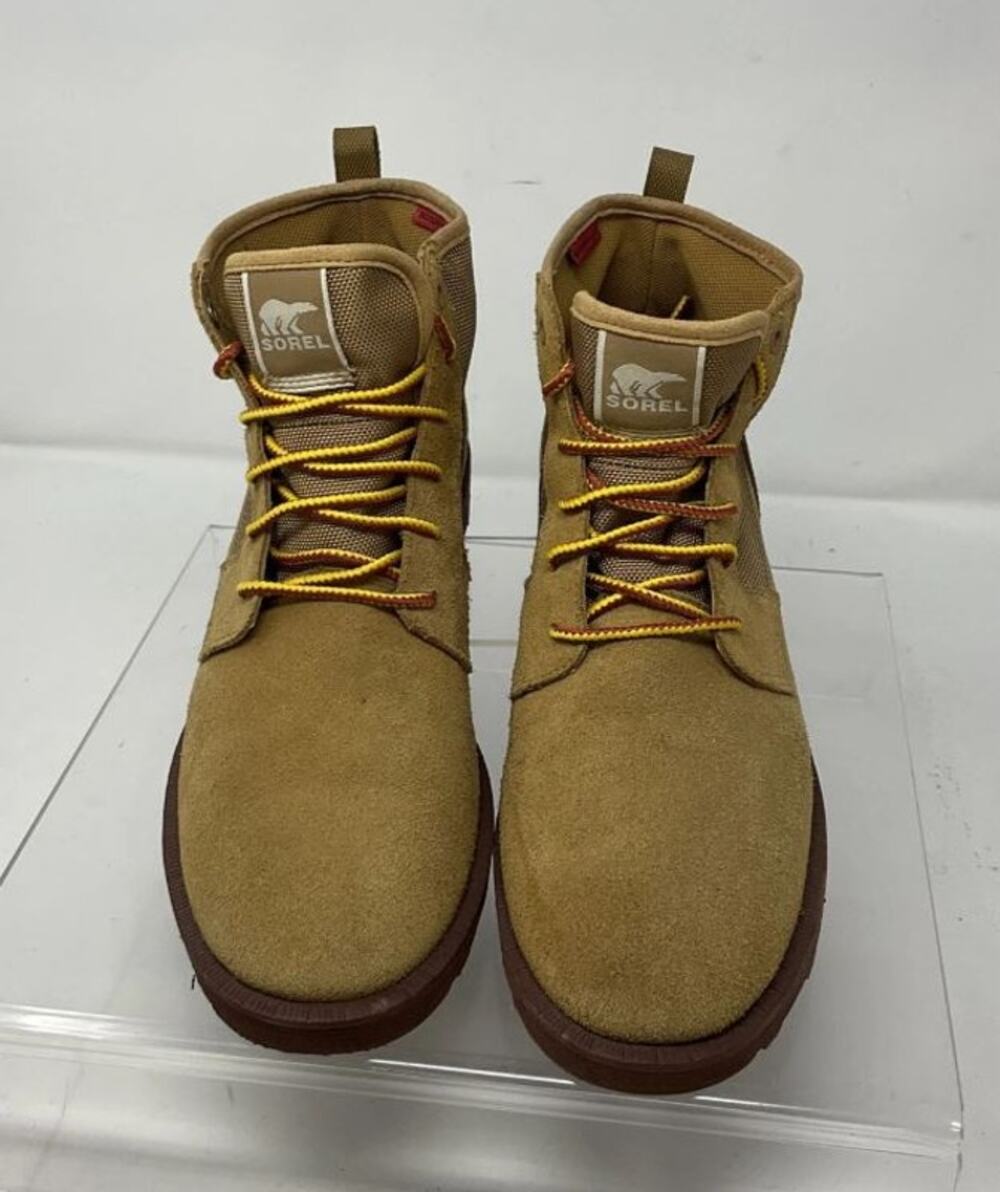 SOREL CARIBOU OTM Tan Suede Fabric Waterproof Winter Boots Women’s Size 9